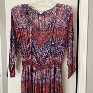 Lucky Brand super cute boho inspired dress! Size L worn twice